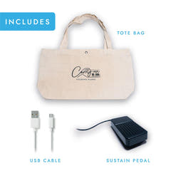 Carry-On Folding Piano 88 Craviers (Hvid)