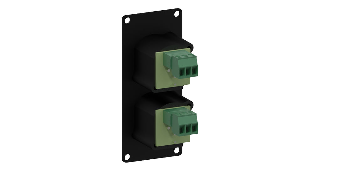 Caymon CASY126 1 emplacement, plaque 2 x XLR mâle > 3 broches