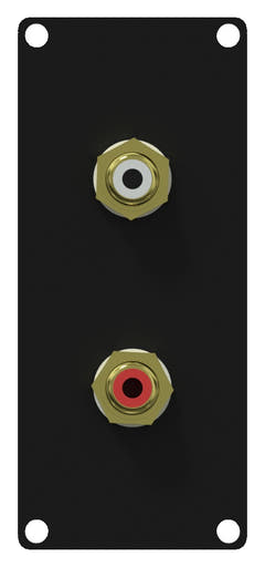 Caymon CASY131 1 emplacement, plaque avec traversée 2 x RCA