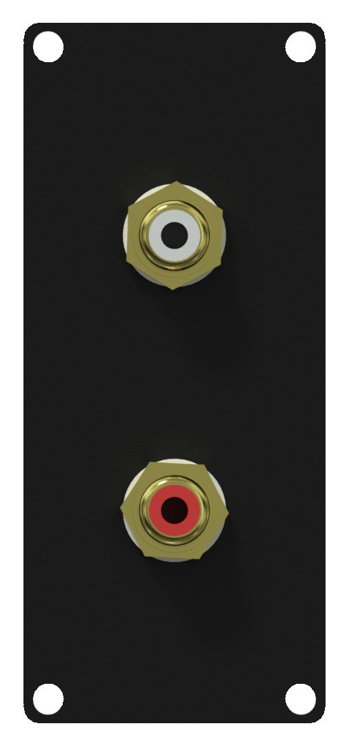 Caymon CASY131 1 emplacement, plaque avec traversée 2 x RCA