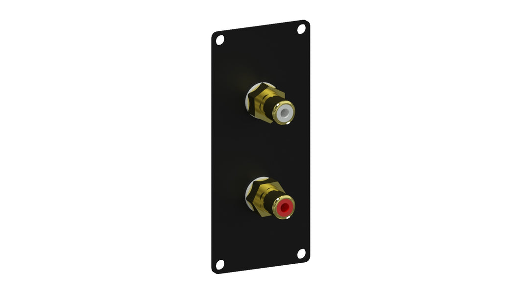 Caymon CASY131 1 emplacement, plaque avec traversée 2 x RCA