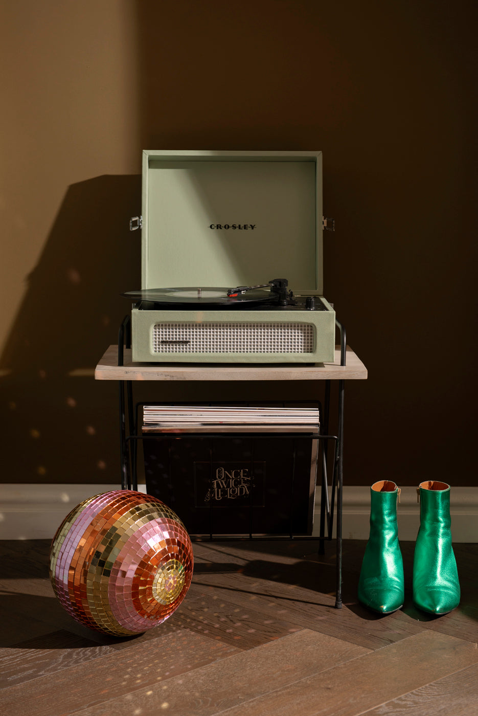 Crosley - Table pour Platine Vinyle Wiltshire (Naturel)