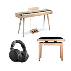 Grooveland DDP-140 Piano électrique (Bois) Pack