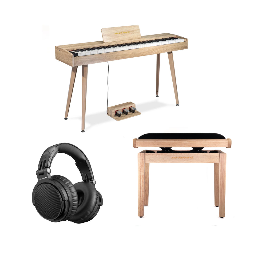 Grooveland DDP-140 Piano électrique (Bois) Pack