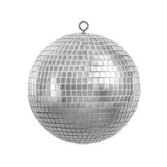 Ensemble boule disco 30 cm.