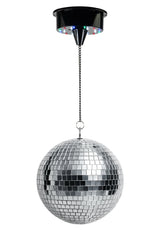 Boule disco à piles avec LED (20 cm) & Pinspot