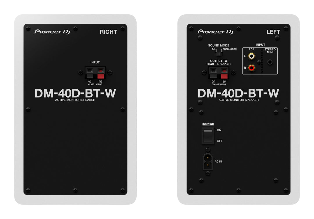 Pioneer DJ DM-40D-BT-W Moniteurs de Studio avec Bluetooth (Blanc)