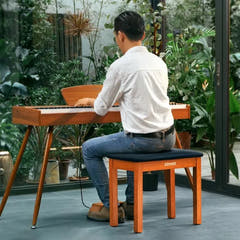 Donner Bench Banquette de piano Bois
