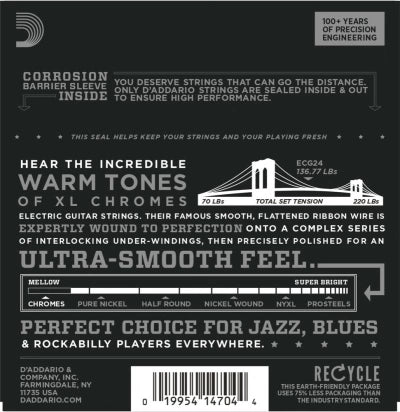 Daddario ECG24 Cordes de Guitare (Jazz Light, 11-50)