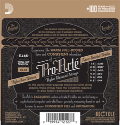 Daddario EJ46 Cordes de Guitare (Hard Tension, 0285-044)