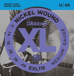 Daddario EXL115 Cordes de Guitare (Medium, 11-49)