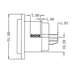 Enova câble d'instrument mono jack15 mètres