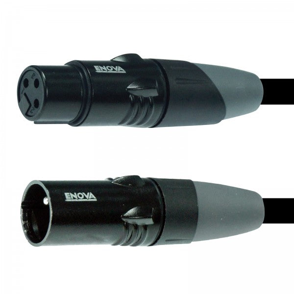 Enova câble XLR 3 broches analogique et AES DMX 10 mètres