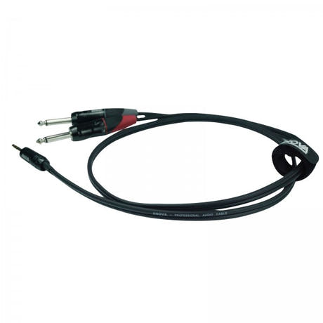 Enova minijack adapter kabel minijack til 2 x jack 2 meter