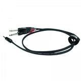 Enova minijack adapter kabel minijack til 2 x jack 2 meter