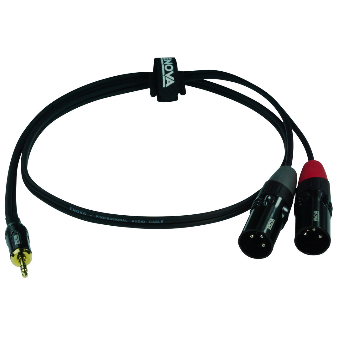 Enova câble adaptateur MiniJack > 2 x XLR mâle, 1 mètre