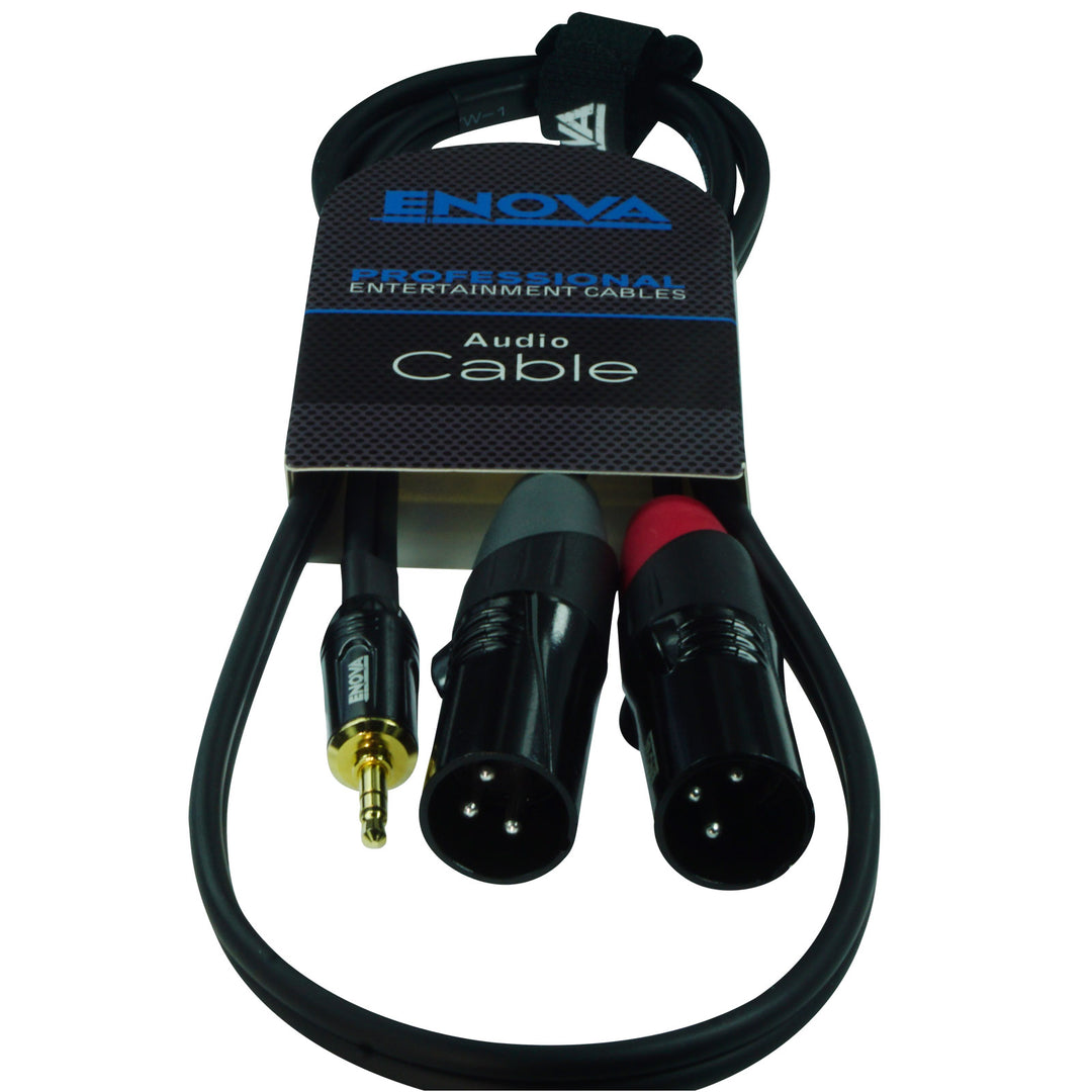 Enova câble adaptateur MiniJack > 2 x XLR mâle, 1 mètre