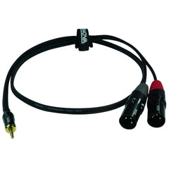 Câble adaptateur Enova MiniJack > 2 x XLR mâle, 3  mètres