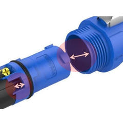Enova câble d'alimentation avec fiche, bleu
