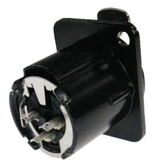 Connecteur châssis XLR 3 broches femelle Enova 3 pol 3-Pin, noir