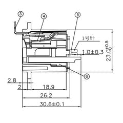 Connecteur châssis XLR 3 broches femelle Enova 3 pol 3-Pin, noir