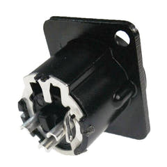 Connecteur châssis XLR 3 broches mâle Enova 3 pol 3-Pin, noir