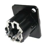Enova 3 pol han 3-Pin XLR chassis stik, sort