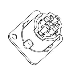 Connecteur châssis XLR 3 broches mâle Enova 3 pol 3-Pin, noir