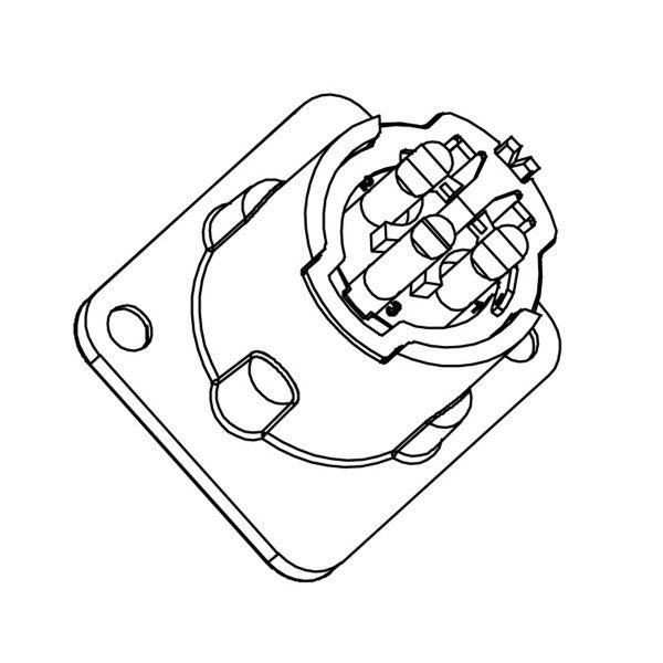 Connecteur châssis XLR 3 broches mâle Enova 3 pol 3-Pin, noir