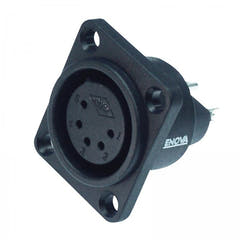 Enova connecteur châssis XLR femelle 5 broches, noir IP67 Outdoor