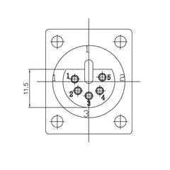 Enova connecteur châssis XLR femelle 5 broches, noir IP67 Outdoor