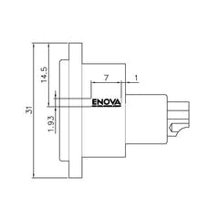 Enova connecteur châssis XLR femelle 5 broches, noir IP67 Outdoor