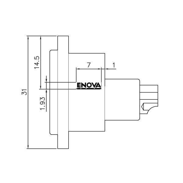 Enova connecteur châssis XLR femelle 5 broches, noir IP67 Outdoor