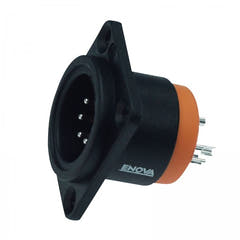 Enova connecteur châssis XLR mâle 5 broches, noir IP67 Outdoor
