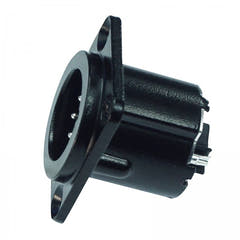 Enova connecteur de châssis XLR mâle 5 broches, noir
