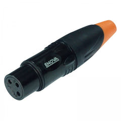 Enova câble XLR 3 broches fiche femelle, noir IP67 extérieur