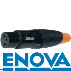 Enova câble XLR 3 broches fiche femelle, noir IP67 extérieur