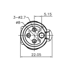 Enova câble XLR 3 broches fiche femelle, noir IP67 extérieur