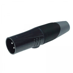 Enova Connecteur de câble XLR mâle 3 broches, noir
