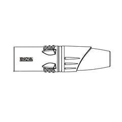 Enova Connecteur de câble XLR mâle 3 broches, noir