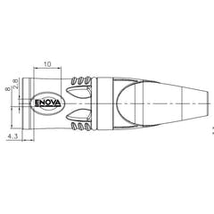 Enova câble XLR mâle 5 broches, noir IP67 Outdoor