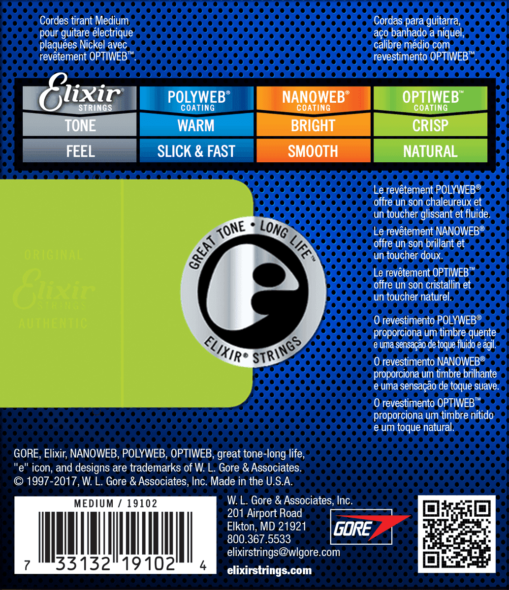 Elixir Optiweb Cordes de Guitare (Medium, 11-49)