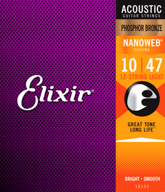 Elixir Nanoweb Phosphor Bronze Cordes de Guitare (HD Light, 13-53)