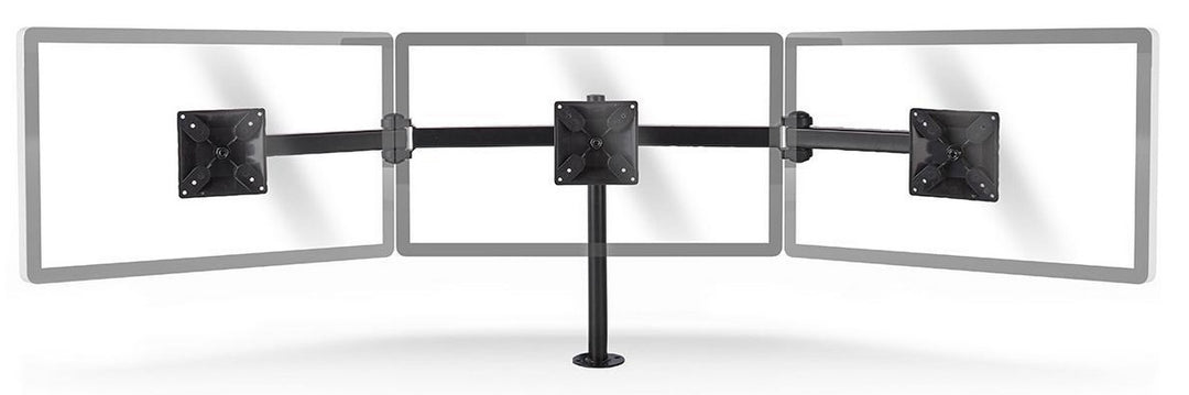 Support d'écran ergonomique pour 3 écrans (14-24")