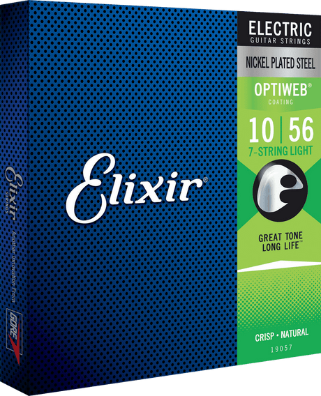 Elixir Optiweb Cordes de Guitare (7-String, 10-56 Light)