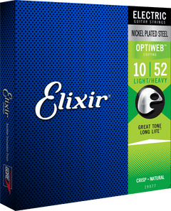 Elixir Optiweb Cordes de Guitare (Light/Heavy, 10-52)