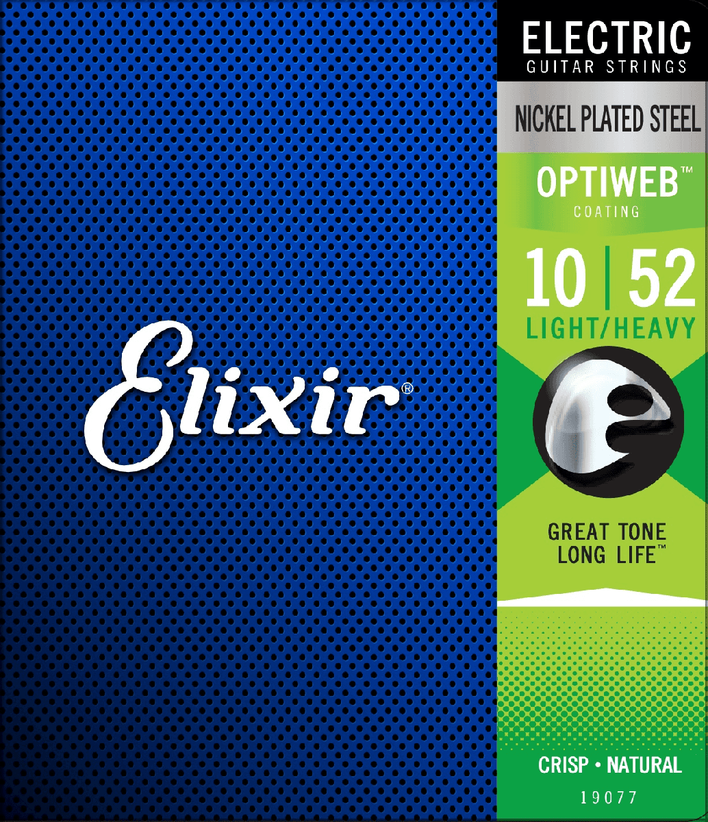 Elixir Optiweb Cordes de Guitare (Light/Heavy, 10-52)