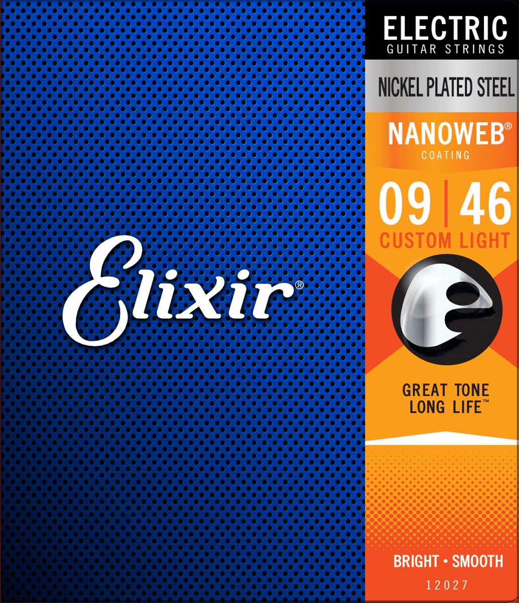 Elixir Nanoweb Cordes de Guitare (Custom Light, 09-46)