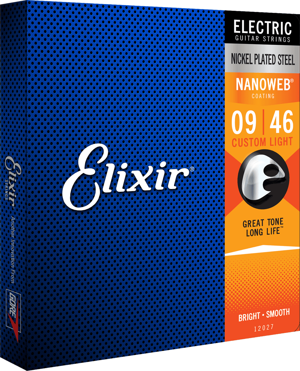 Elixir Nanoweb Cordes de Guitare (Custom Light, 09-46)