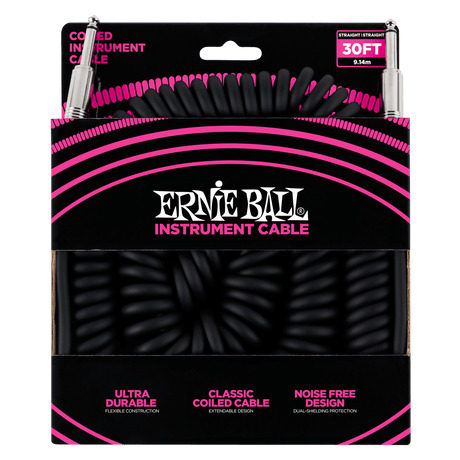 Ernie Ball 6044 Câble Guitares (Noir, 9m)